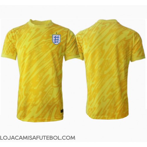 Camisa de Futebol Inglaterra Goleiro Equipamento Secundário Europeu 2024 Manga Curta